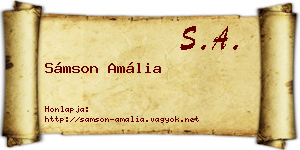 Sámson Amália névjegykártya