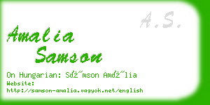 amalia samson business card